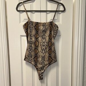 Stylish Snake Print bodysuit